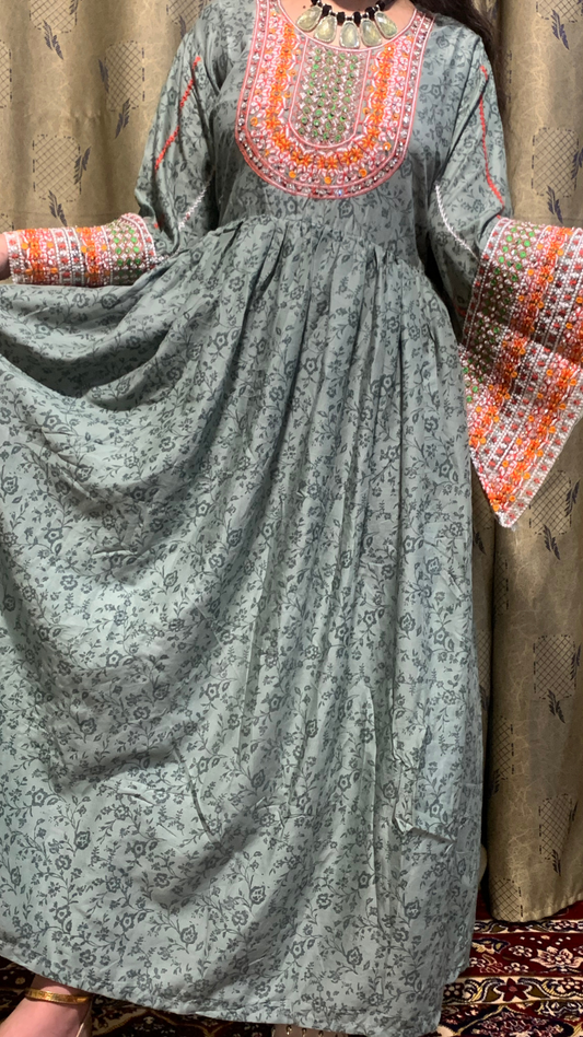 Ethnic embroidered  Kaftan